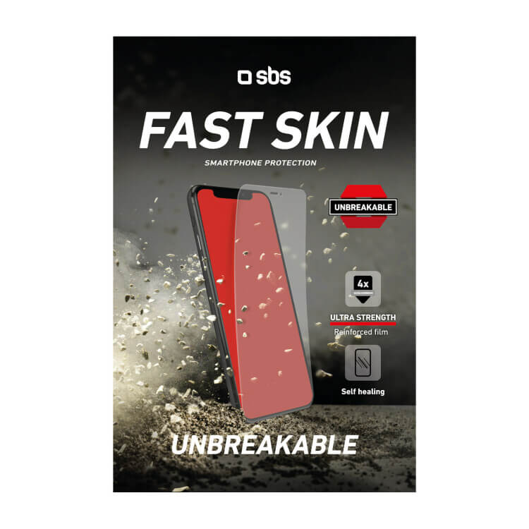 SBS Fast Skin Unbreakable näytönsuoja asennettuna tai toimitettuna kaikkiin merkkeihin